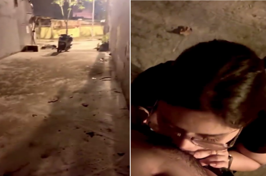 Nứng kinh bú chim rồi ép địt ngõ vắng